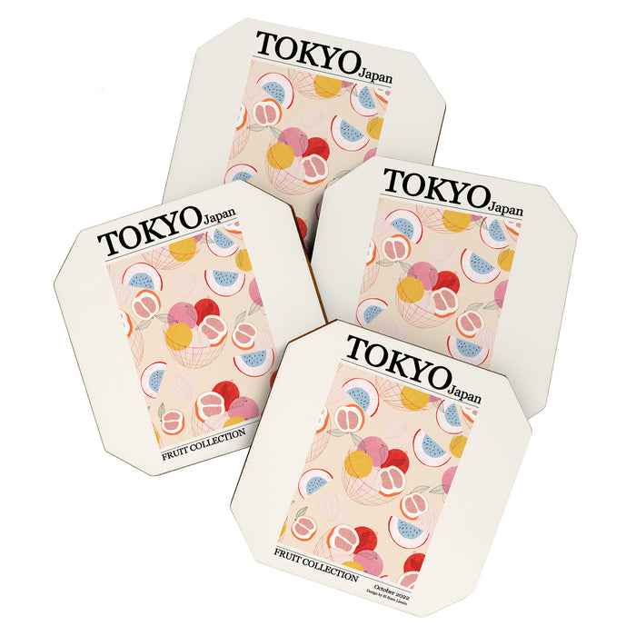 Tokyo japan fruit collection I Coaster Gallery Image 1