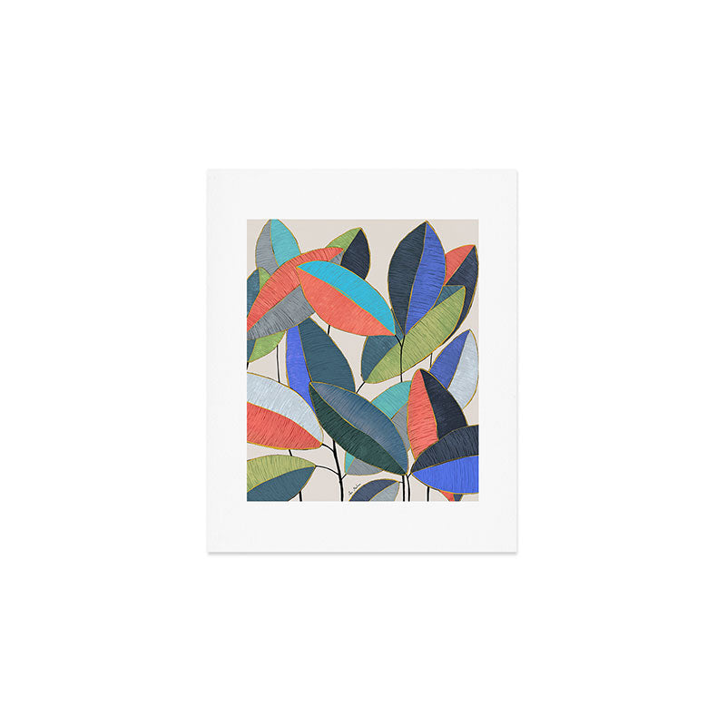 Tropical Ficus leaves #botanic Art Print Gallery Image 1