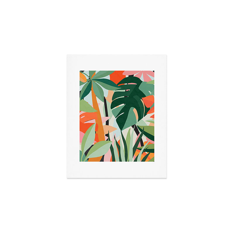 Tropical leaves in the jungle Art Print Gallery Image 1