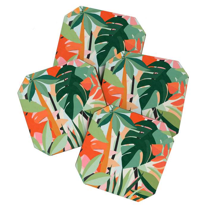 Tropical leaves in the jungle Coaster Gallery Image 1