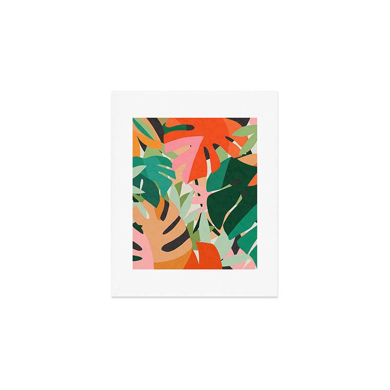 Tropical leaves in the jungle Art Print Gallery Image 1