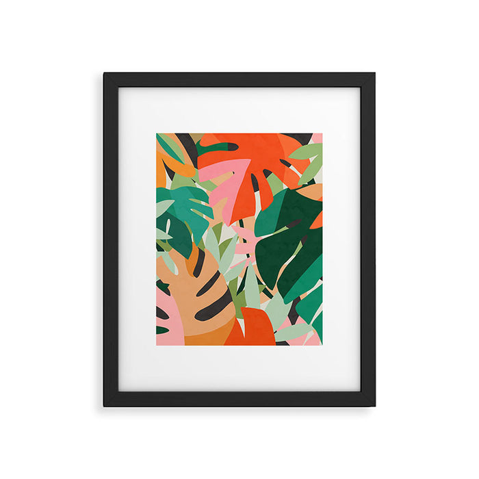 Tropical leaves in the jungle Framed Art Print Gallery Image 1