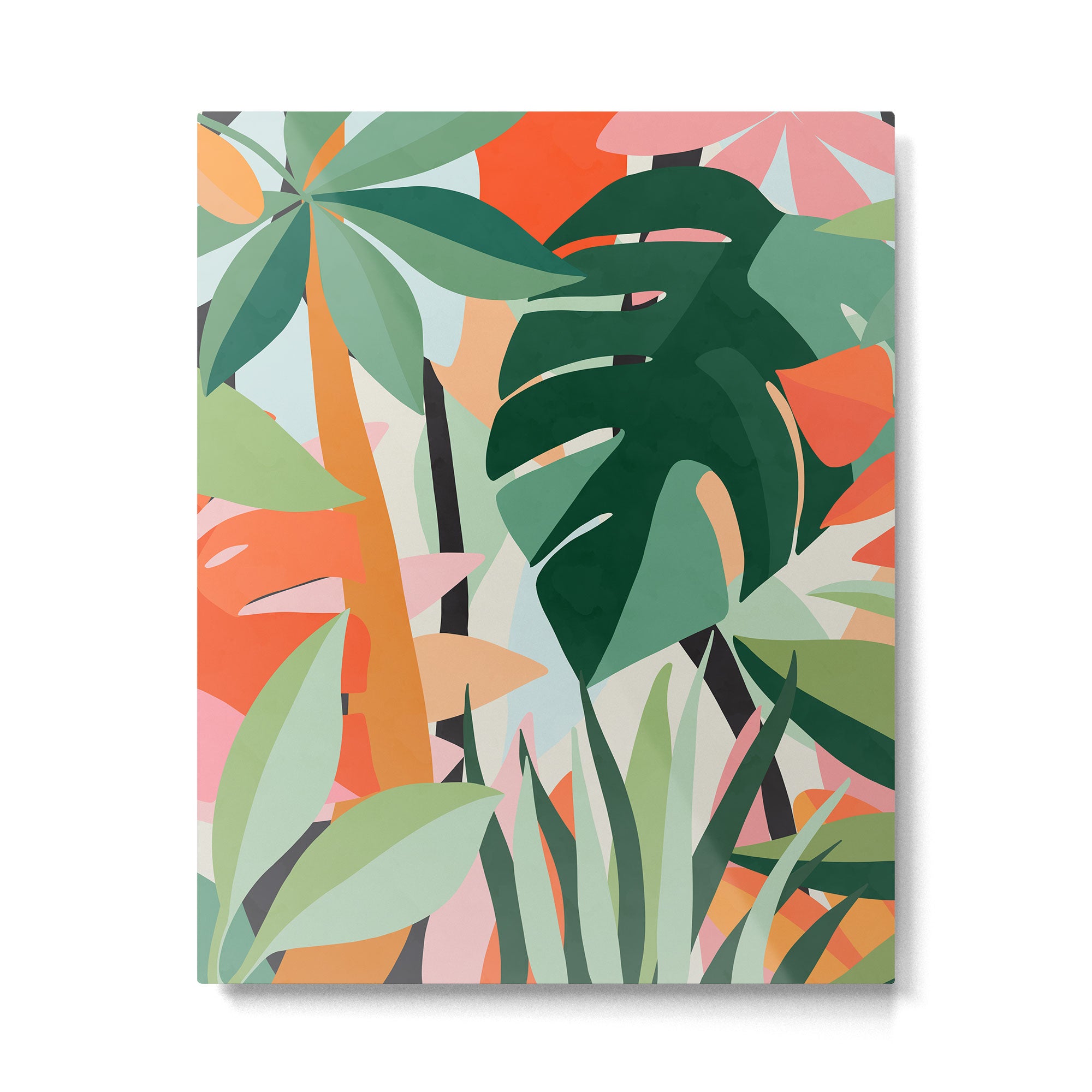 Tropical leaves in the jungle Metal Print Gallery Image 6