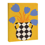 Tulips and vase of squares and diamonds Canvas Print Gallery Image 6