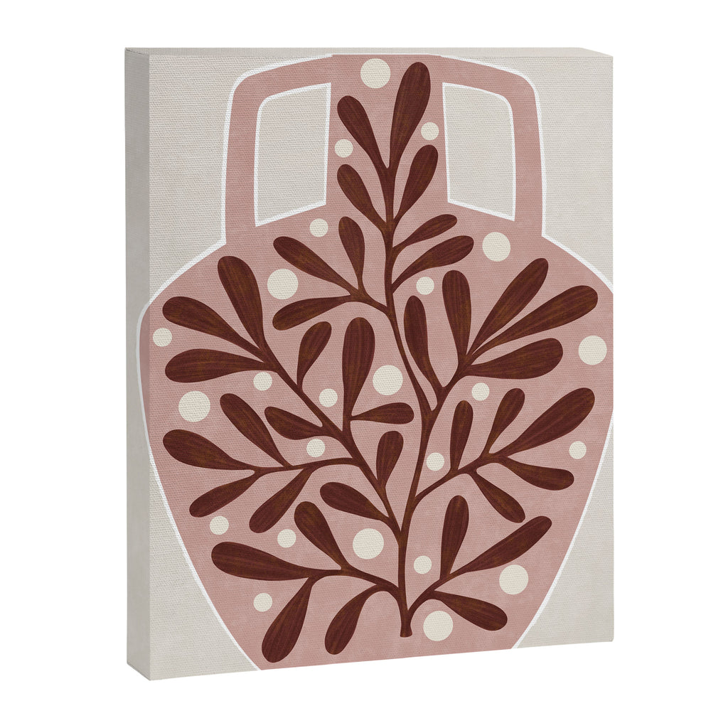 Vase and leaves Canvas Print Gallery Image 6