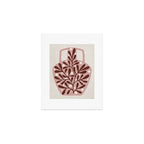 Vase and leaves Art Print Gallery Image 1