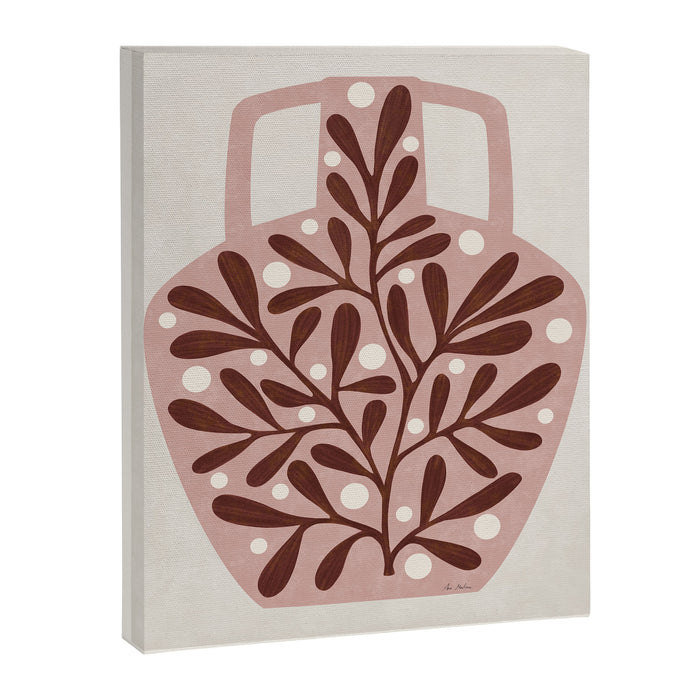 Vase and leaves collection Canvas Print Gallery Image 1