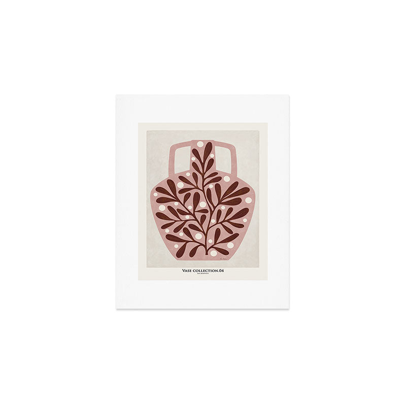 Vase and leaves collection Art Print Gallery Image 1