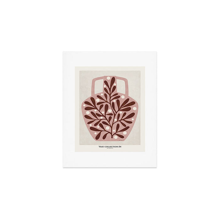 Vase and leaves collection Art Print Gallery Image 1