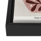 Vase and leaves collection Framed Canvas Print Gallery Image 3