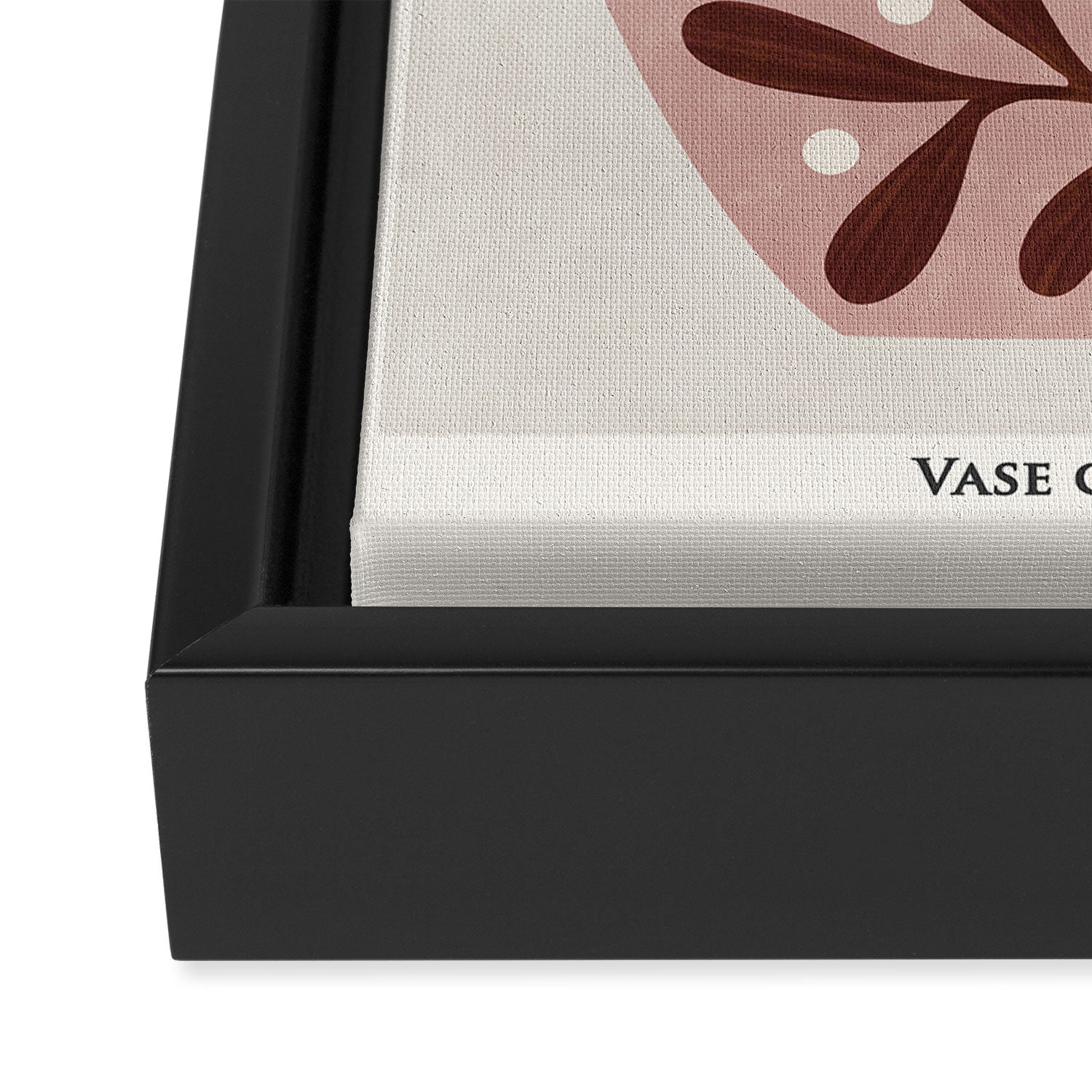 Vase and leaves collection Framed Canvas Print Gallery Image 3