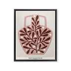 Vase and leaves collection Framed Canvas Print Gallery Image 6