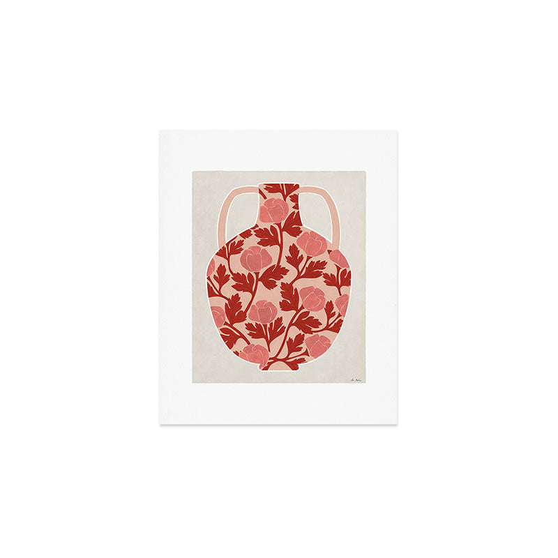 Vase and roses Art Print Gallery Image 1