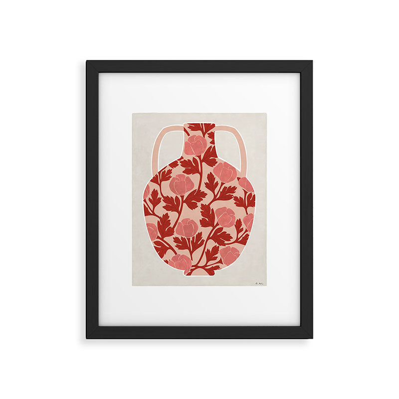 Vase and roses Framed Art Print Gallery Image 5