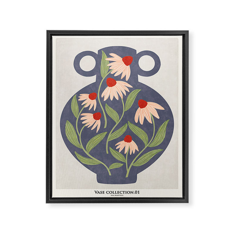 Vase of daisies Collection Framed Canvas Print Gallery Image 6