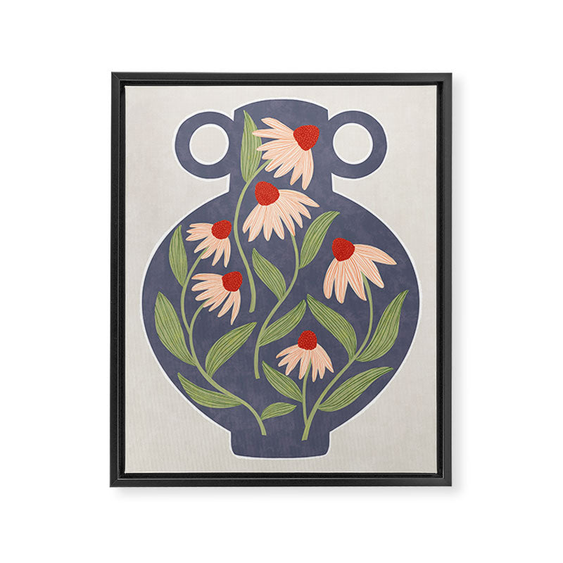 Vase of daisies Framed Canvas Print Gallery Image 6