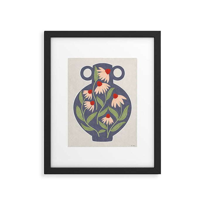 Vase of daisies Framed Art Print Gallery Image 1