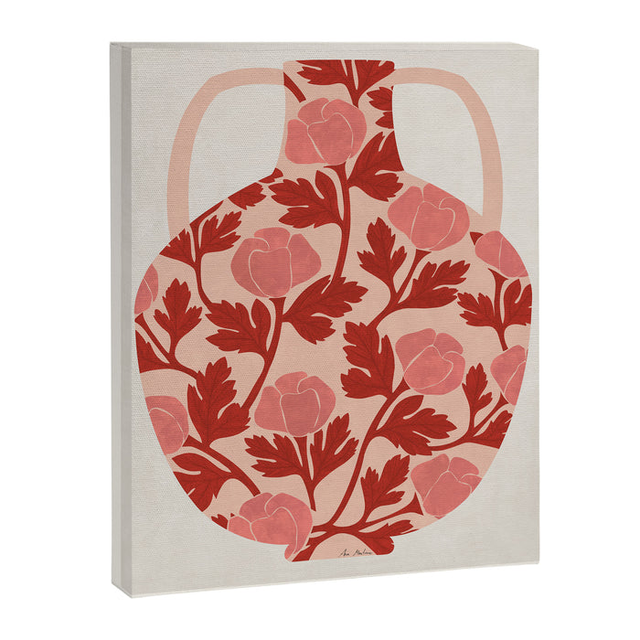Vase of red roses collection Canvas Print Gallery Image 1