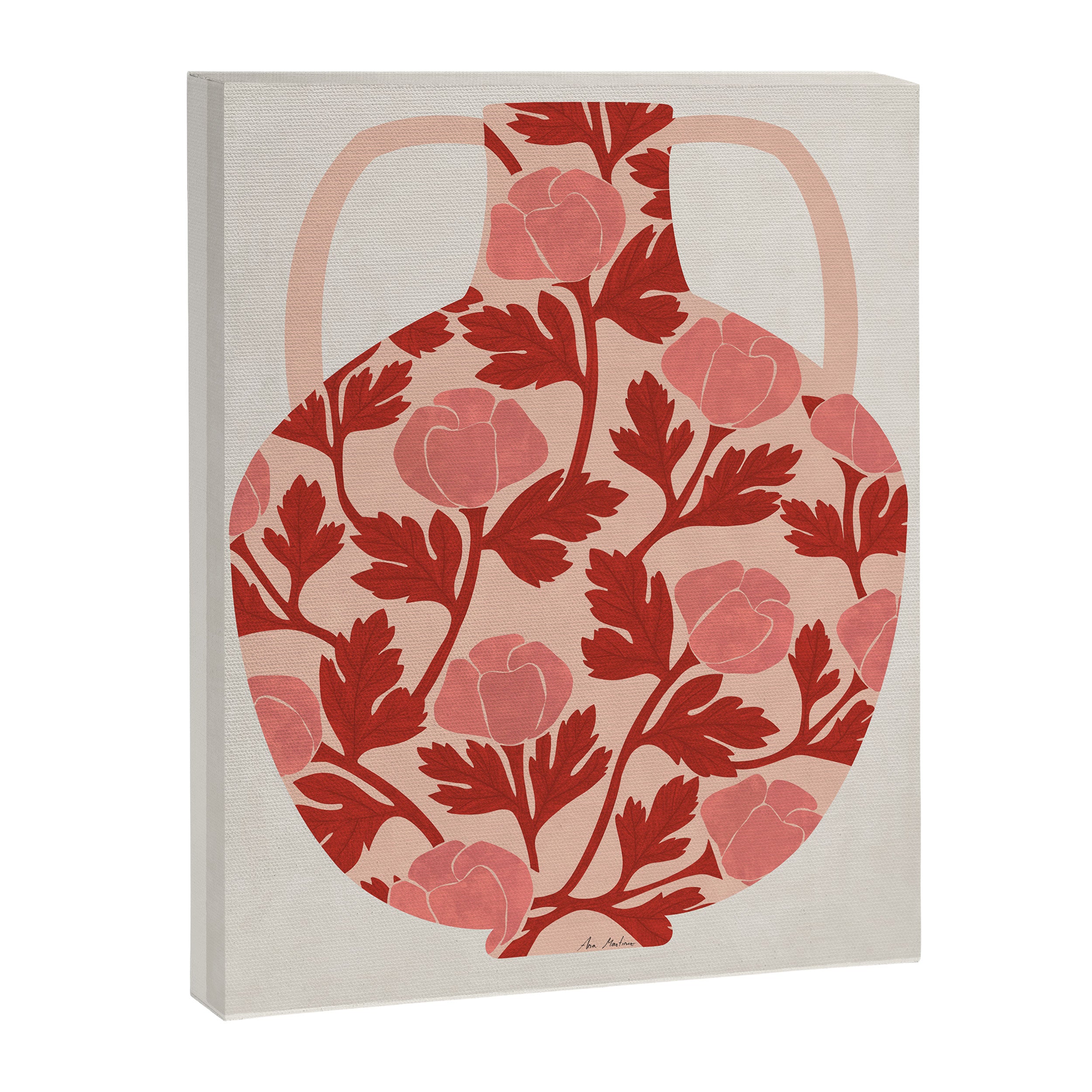 Vase of red roses collection Canvas Print Gallery Image 6