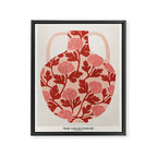 Vase of red roses collection Framed Canvas Print Gallery Image 6