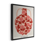 Vase of red roses collection Framed Canvas Print Gallery Image 2