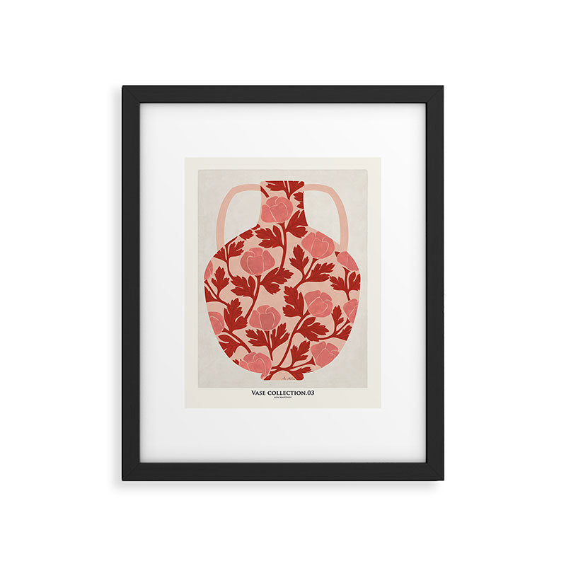 Vase of red roses collection Framed Art Print Gallery Image 5
