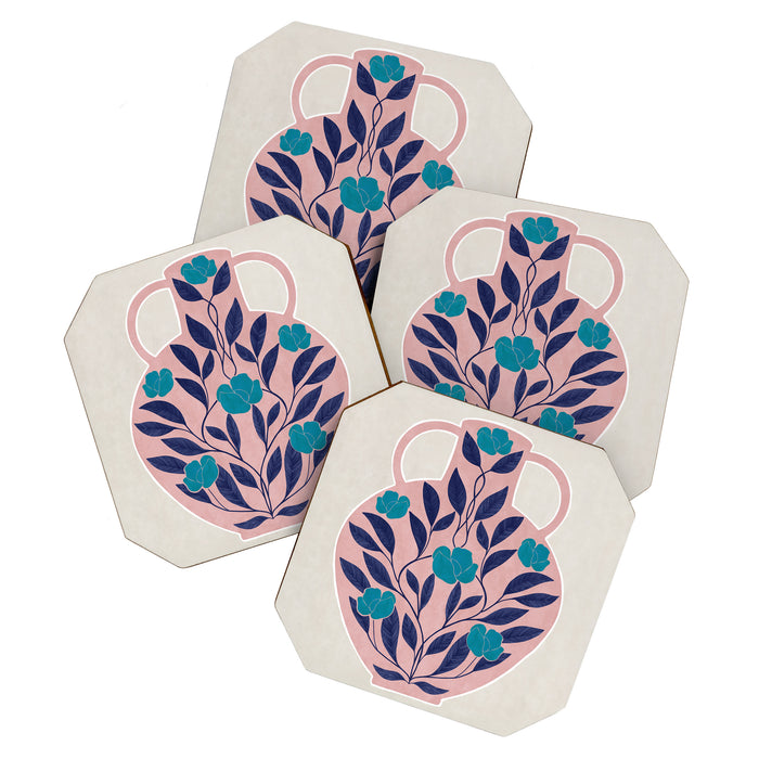 Vase of roses Coaster Gallery Image 1