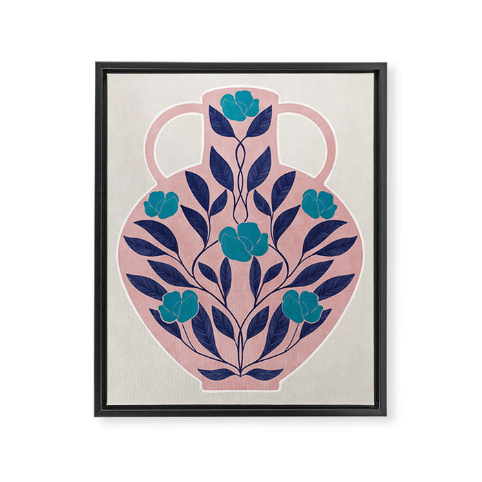 Vase of roses Framed Canvas Print Gallery Image 1