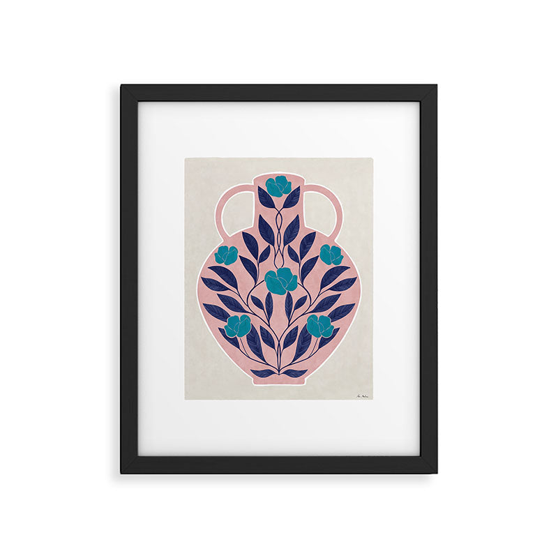 Vase of roses Framed Art Print Gallery Image 5