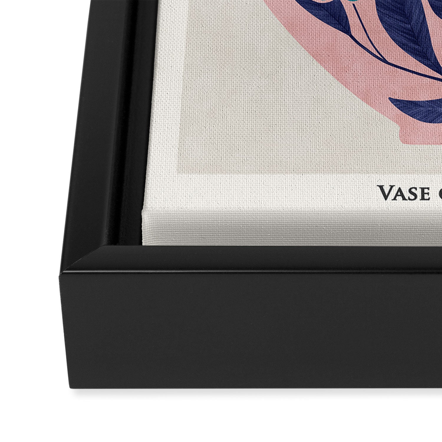 Vase with blue roses collection Framed Canvas Print Gallery Image 3