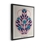 Vase with blue roses collection Framed Canvas Print Gallery Image 2