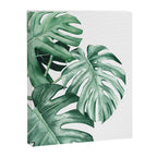 Watercolor monstera leaves Canvas Print Gallery Image 6