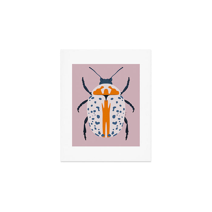 White and blue beetle Art Print Gallery Image 1