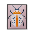 White and blue beetle Framed Canvas Print Gallery Image 8