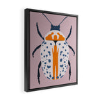 White and blue beetle Framed Canvas Print Gallery Image 2