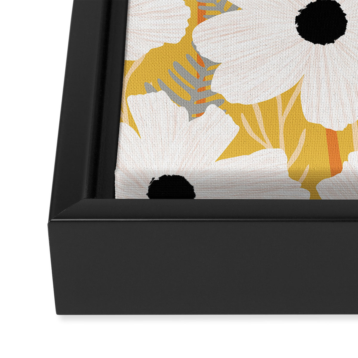 White Daisies Framed Canvas Print Gallery Image 3