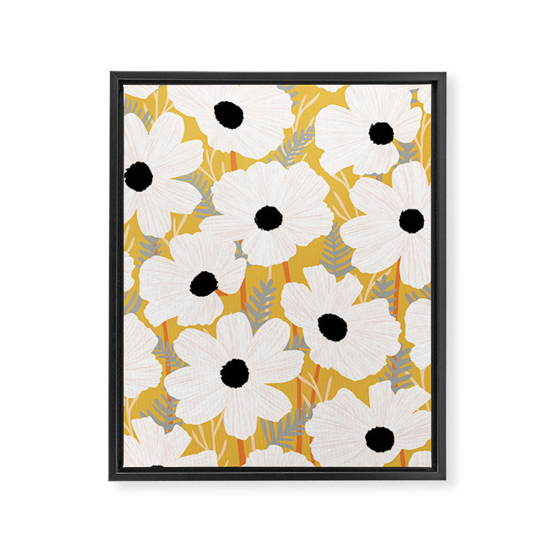 White Daisies Framed Canvas Print Gallery Image 6
