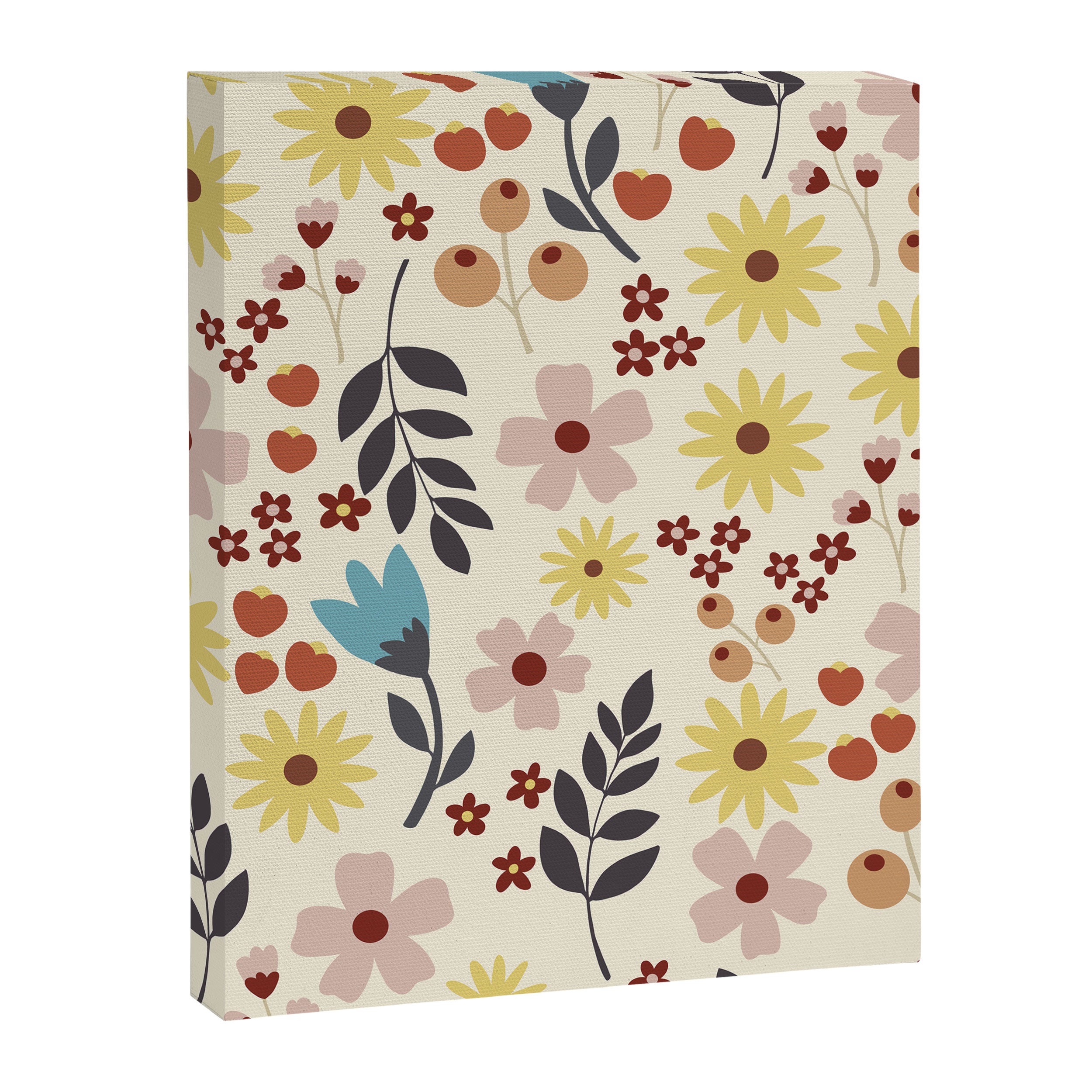 Wild flowers pattern Canvas Print Gallery Image 8