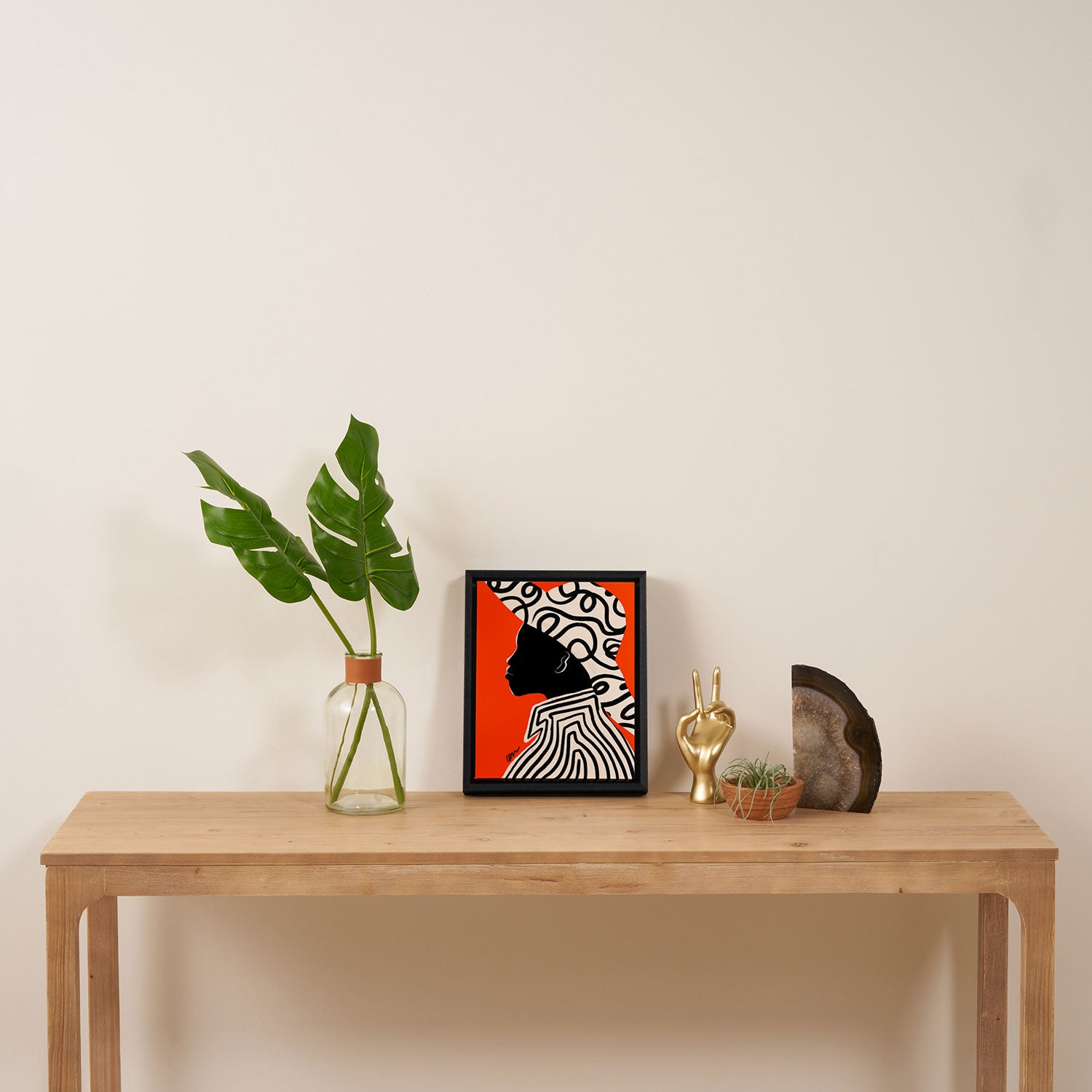 Silhouette of Style of Modern Essence Framed Canvas Print Gallery Image 4