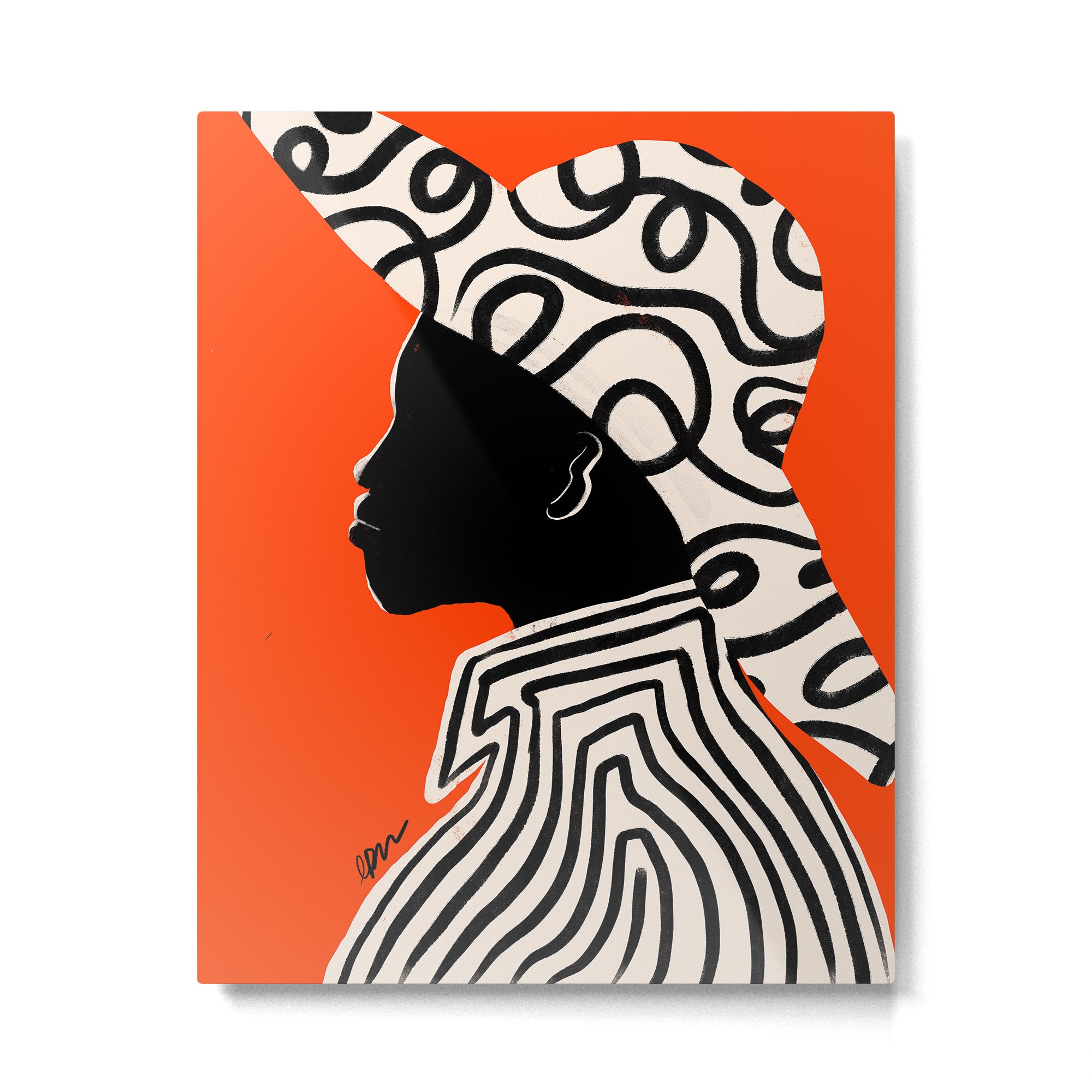 Silhouette of Style of Modern Essence Metal Print Gallery Image 6