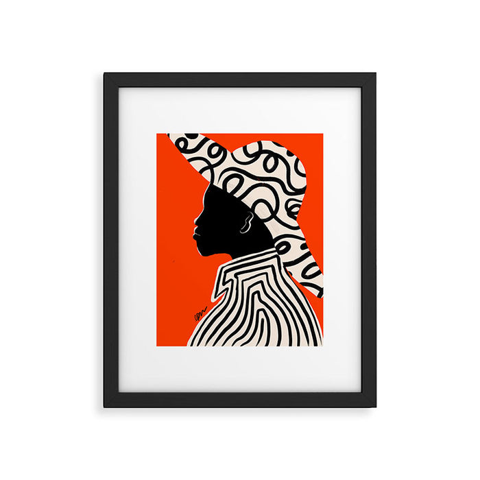 Silhouette of Style of Modern Essence Framed Art Print Gallery Image 1