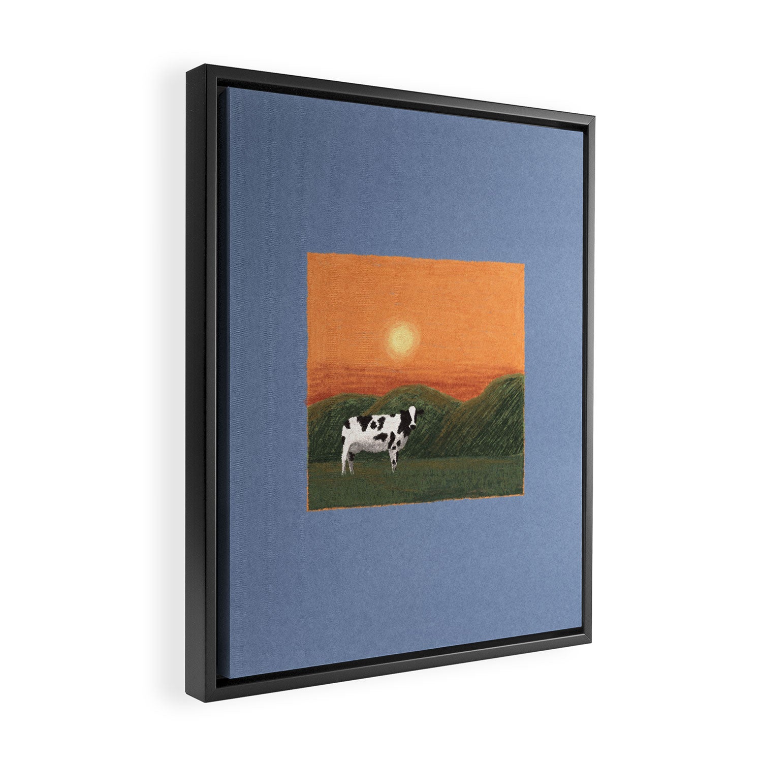 Lonely Cow Framed Canvas Print Gallery Image 2