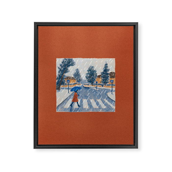 Rainy Day Framed Canvas Print Gallery Image 1