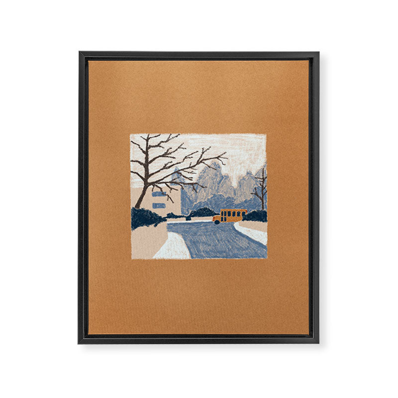 School Bus Framed Canvas Print Gallery Image 6