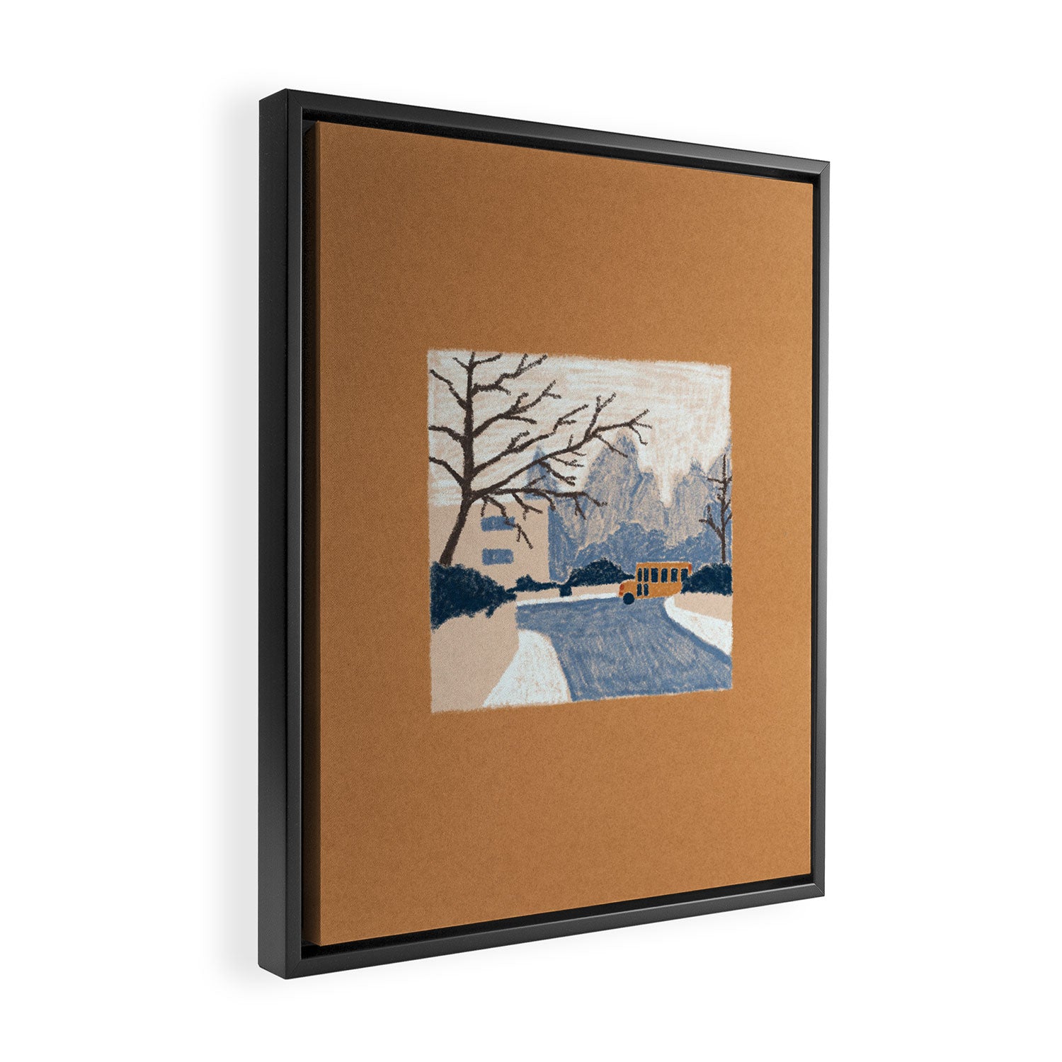 School Bus Framed Canvas Print Gallery Image 2