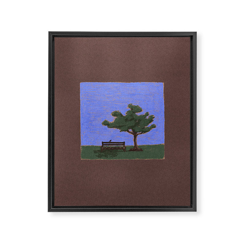 The Tree and The Bench Framed Canvas Print Gallery Image 6