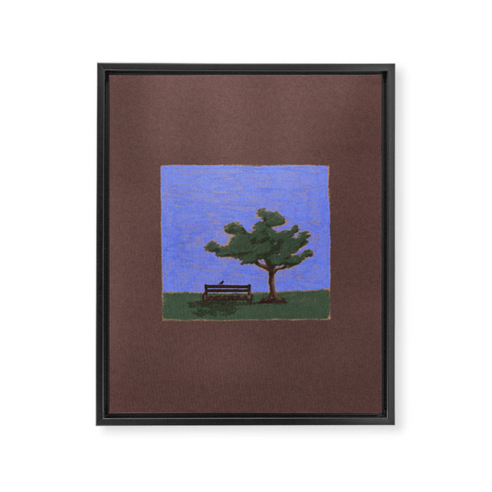 The Tree and The Bench Framed Canvas Print Gallery Image 1