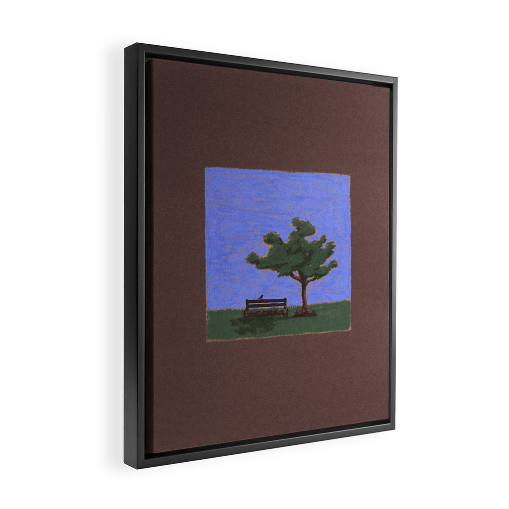 The Tree and The Bench Framed Canvas Print Gallery Image 2