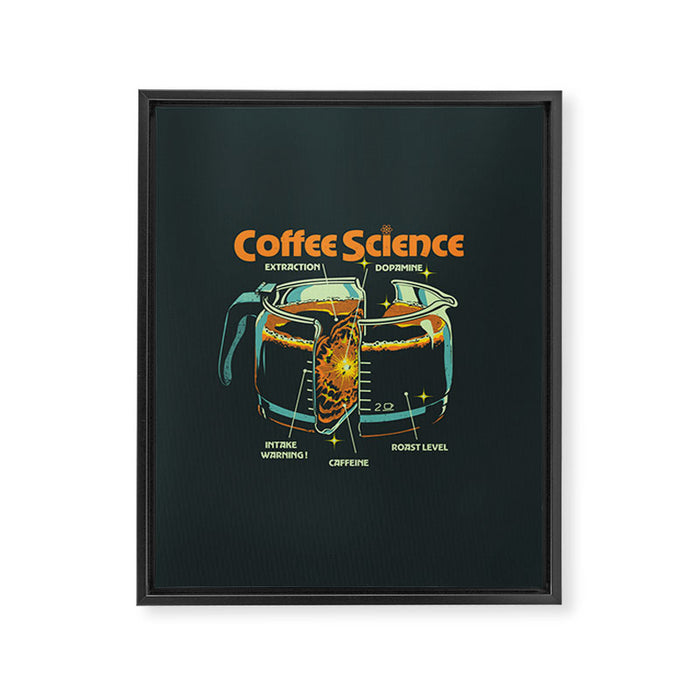 COFFEE SCIENCE Framed Canvas Print Gallery Image 1