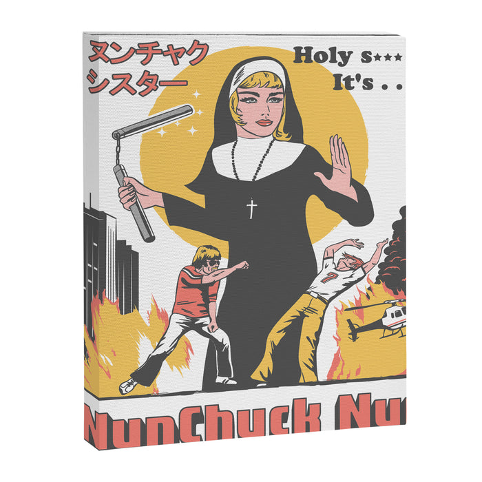 Nunchuck Nun Canvas Print Gallery Image 1